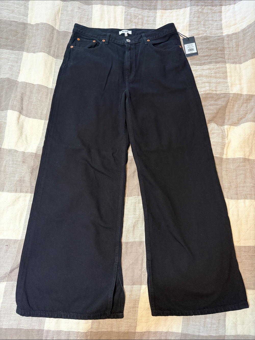 RE/DONE NWT Wide Leg Jeans Split Hem size 29
